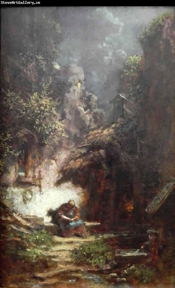 Carl Spitzweg Recluse Reading